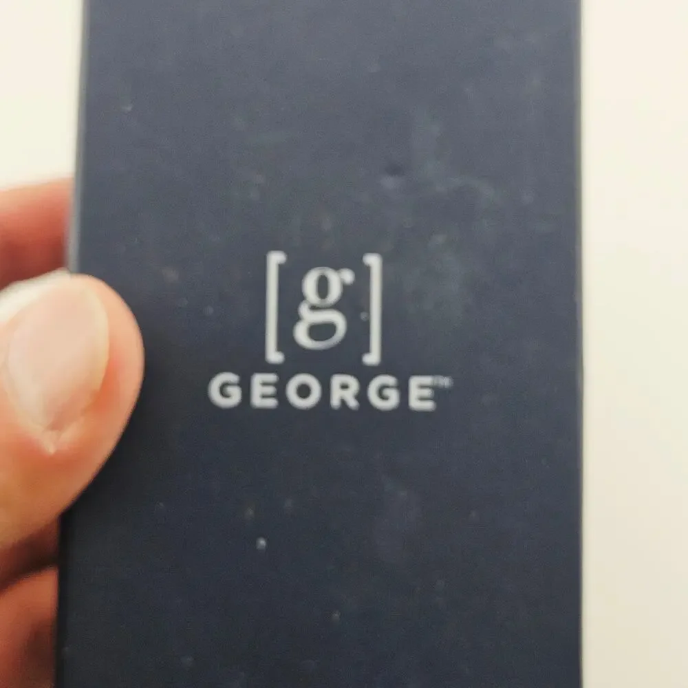George Analog Multidial Watch & Bracelet Set Two Tone Black Gold Link NEW